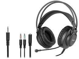 A4tech Headset Grey, 3.5mm 4-Pin Plug include cable adapter