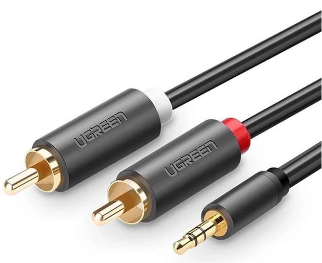 6.35mm Male To 3.5mm Female Adapter, Gold Plated Connector