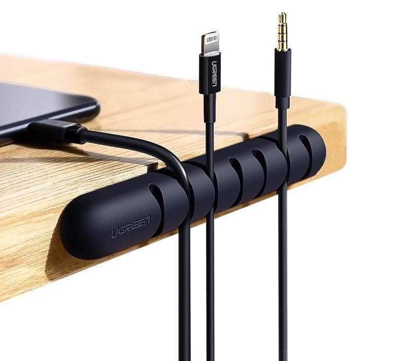 Cable Organizer, 4 Slots Black